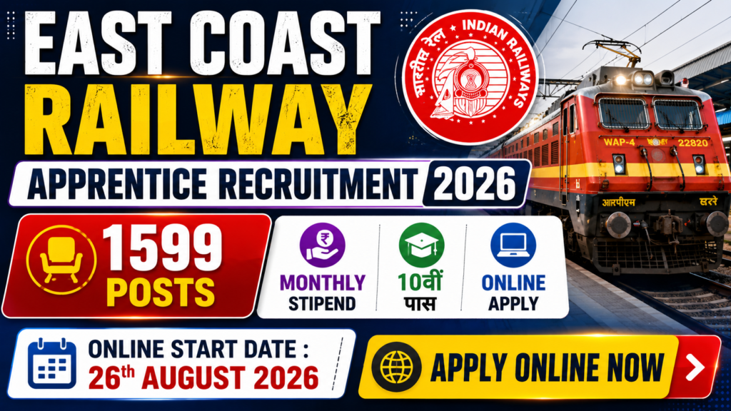 East Coast Railway Apprentice Recruitment 2026