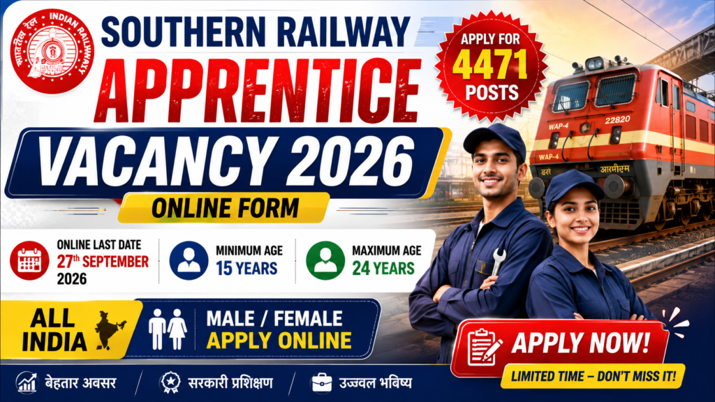 Southern Railway Apprentice Vacancy 2026